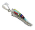 Southwestern Multicolor Inlay And Sterling Silver Pendant VX55611